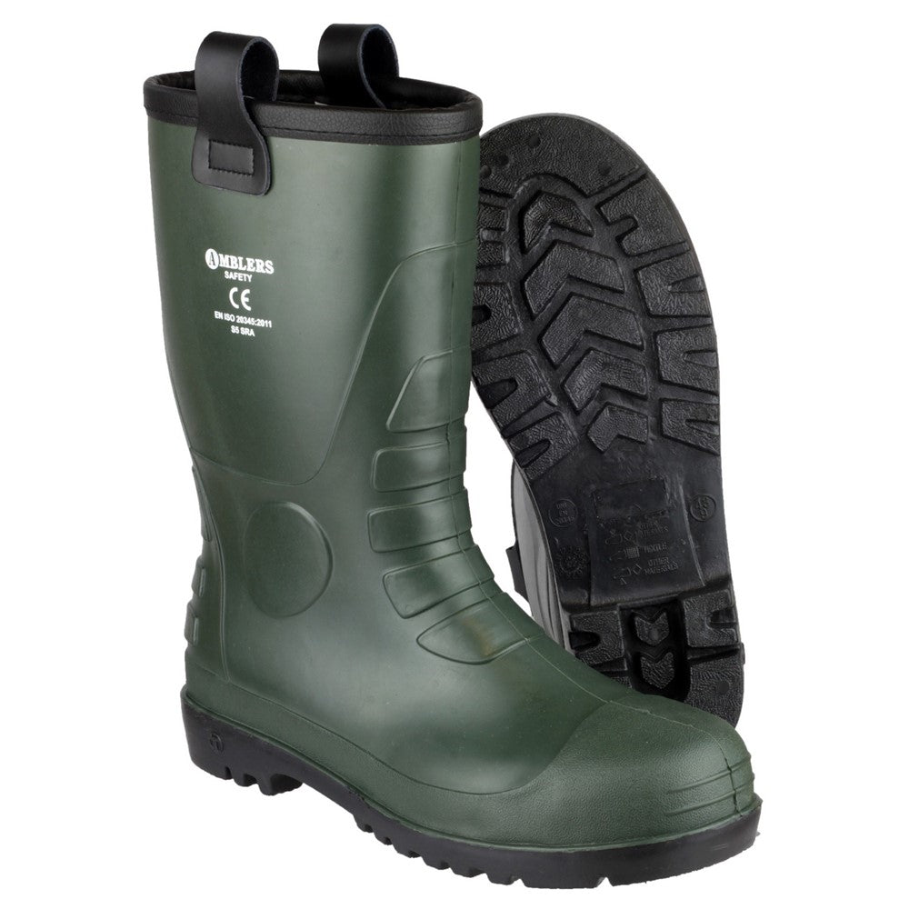 Men s Green FS97 PVC Rigger Safety Boot Amblers Safety UK