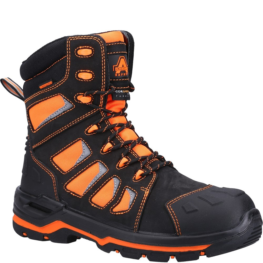 Orange safety hot sale boots